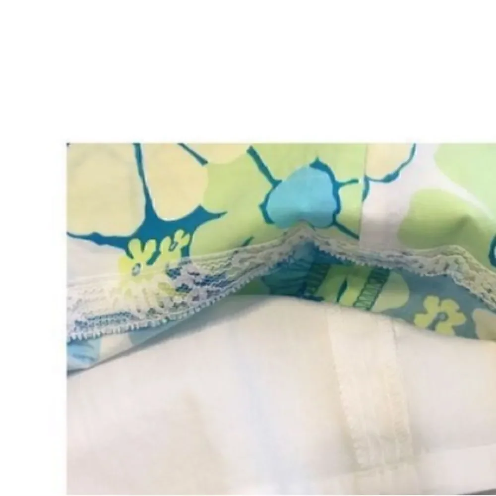 Lilly Pulitzer Women’s Size 0 Structured Strapless Dress Blue Floral Knee Length - Picture 6 of 8